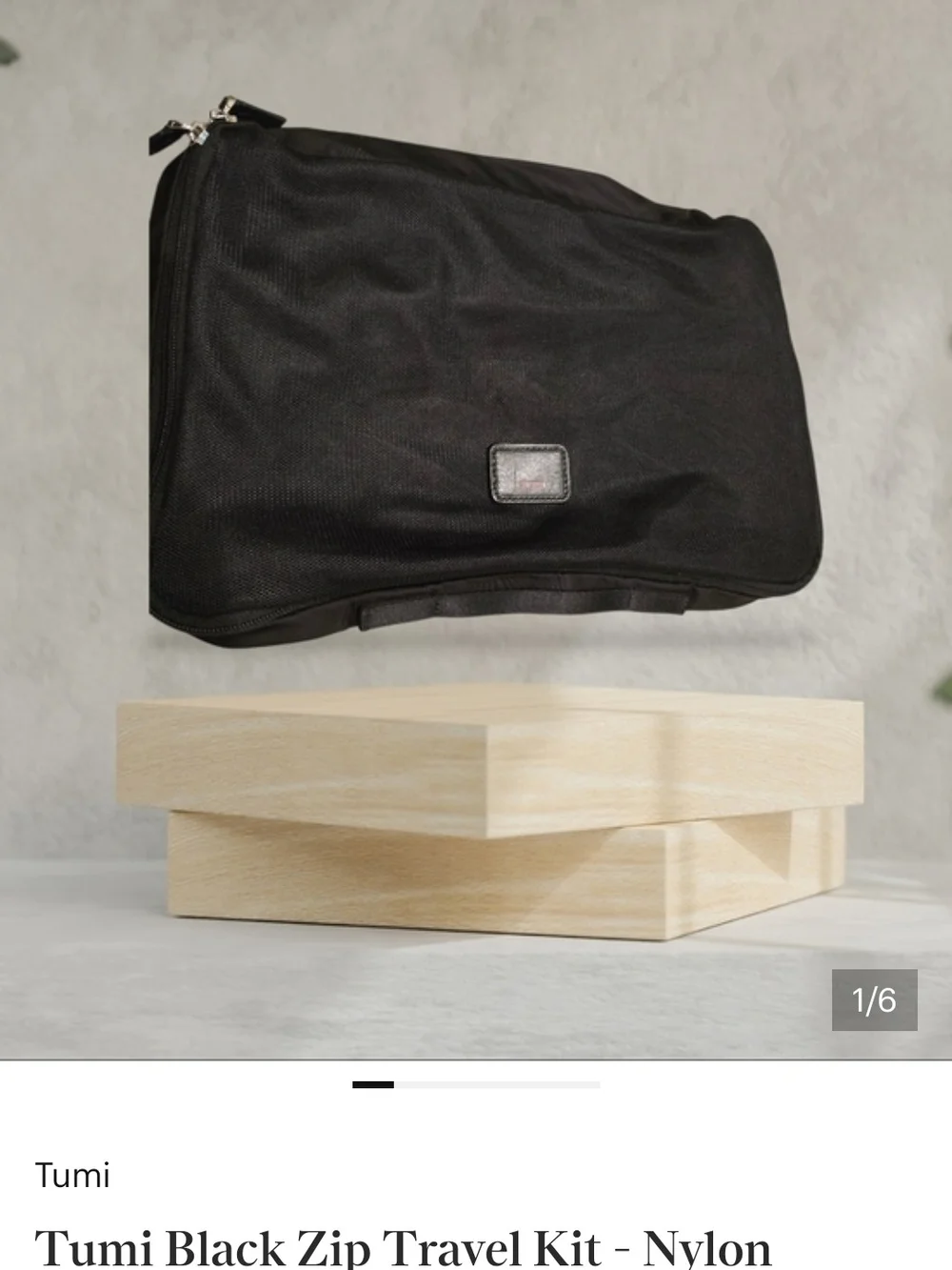 Tumi Black Nylon Travel Toiletry Kit